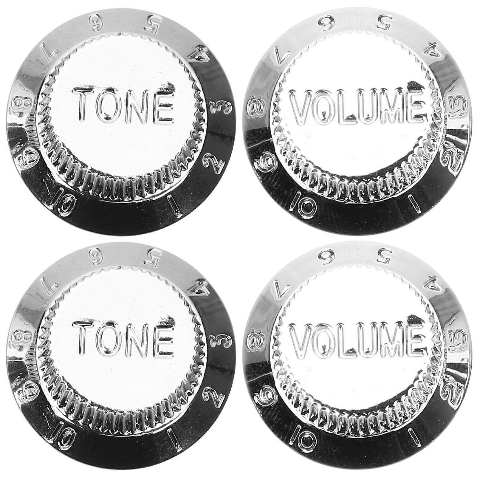 Silver Electric Guitar Knob Volume Controller 2.1X2.1Cm Professional Round 8Pcs Suitable For Bass Players