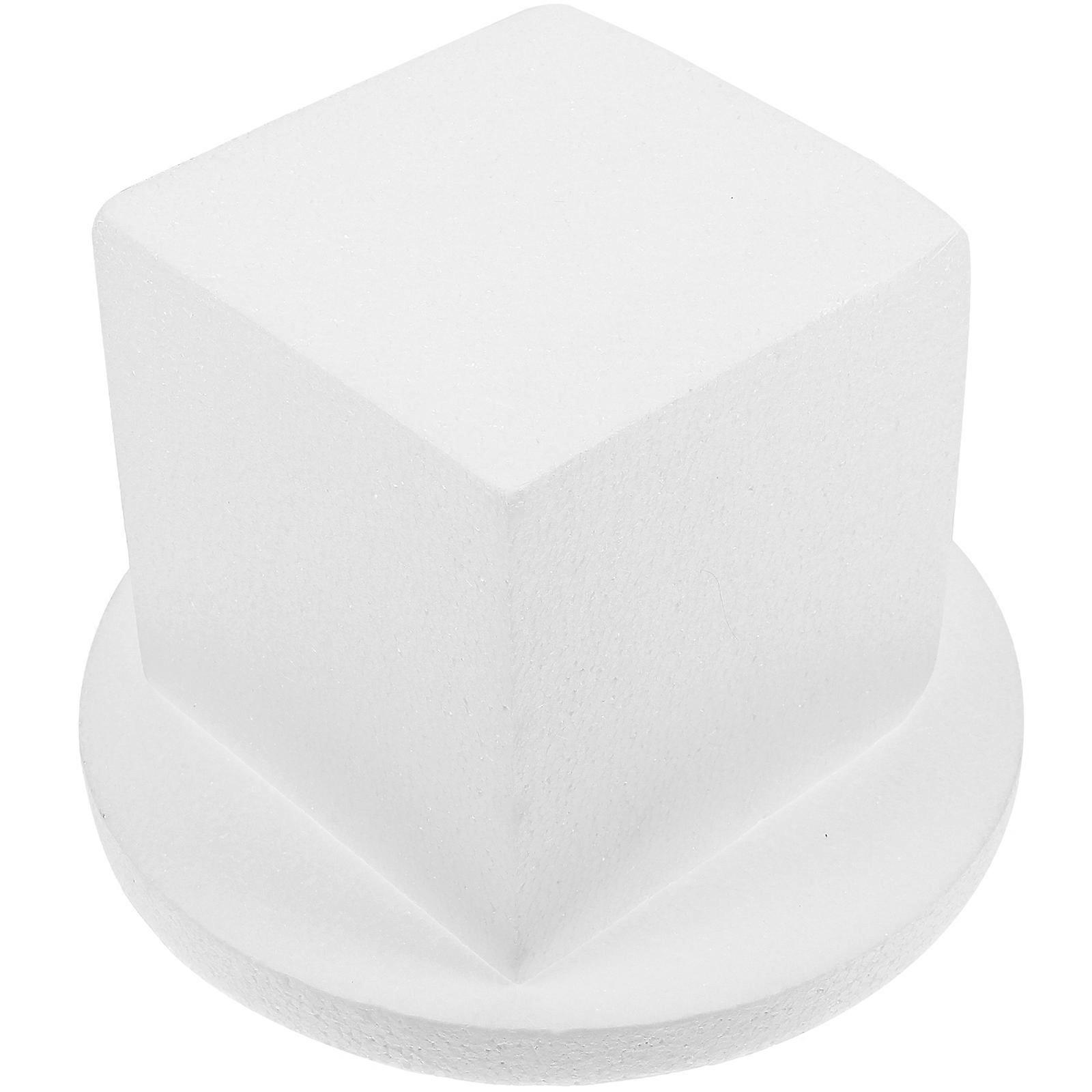 Baking Cake Dummies Set White Foam Cake With Stand For Cake Decorating Practice And Wedding Occasions 1 Set