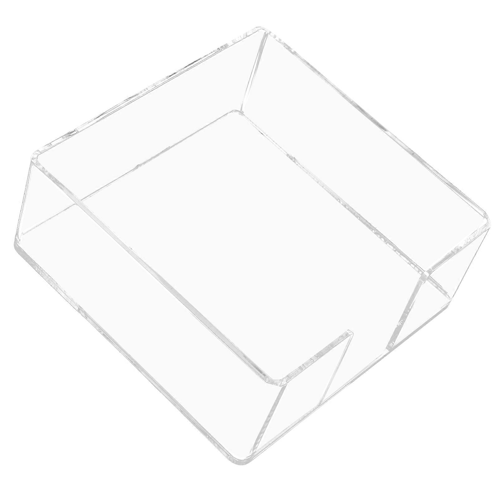 Transparent Acrylic Napkin Holder for Storage Use 2Pcs Clear Paper Organizer