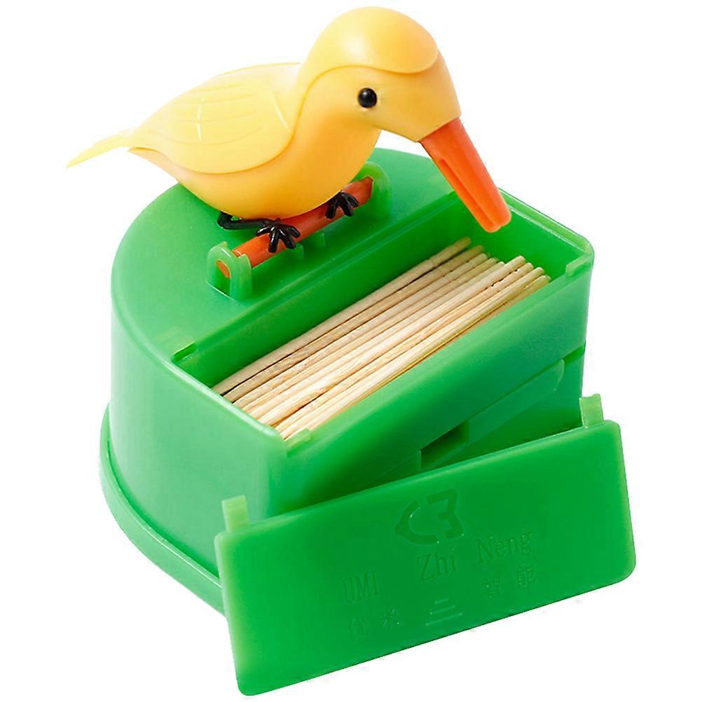 Plastic Automatic Toothpick Holder Bird Design for Office Use 3Pcs