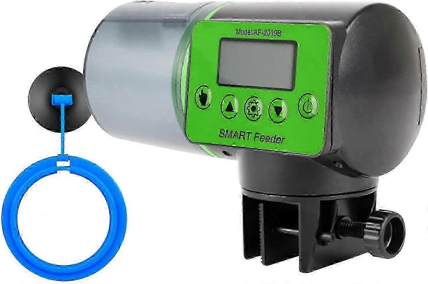 Automatic Fish Feeder - 200ml Aquarium Electric Auto Fish Feeder Moisture-Proof Fish Feeder Timer Feeding Food Feeder with LCD Display Programmab