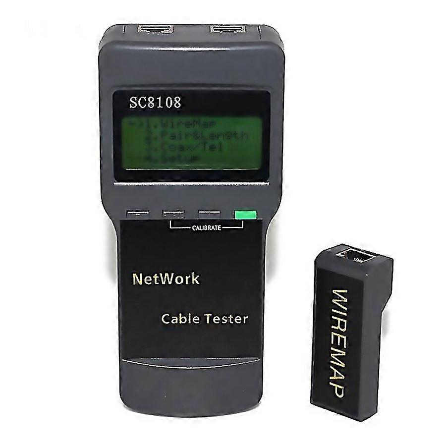 For Portable Wireless Network Cable Tester Sc8108 Lcd Digital Pc Data Network Cat5 Rj45 Lan Phone Ca