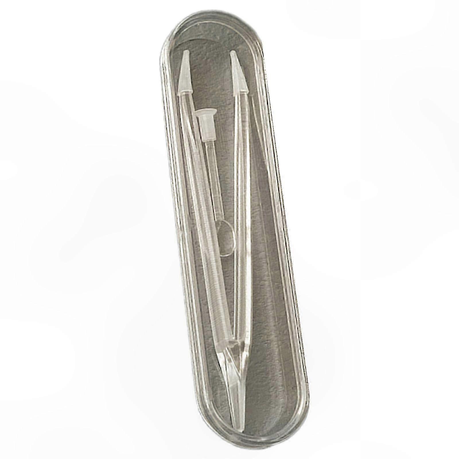 Contact Lens Tweezers and Remover Set - Long White Clamps for Easy Insertion and Removal of Transparent Lenses