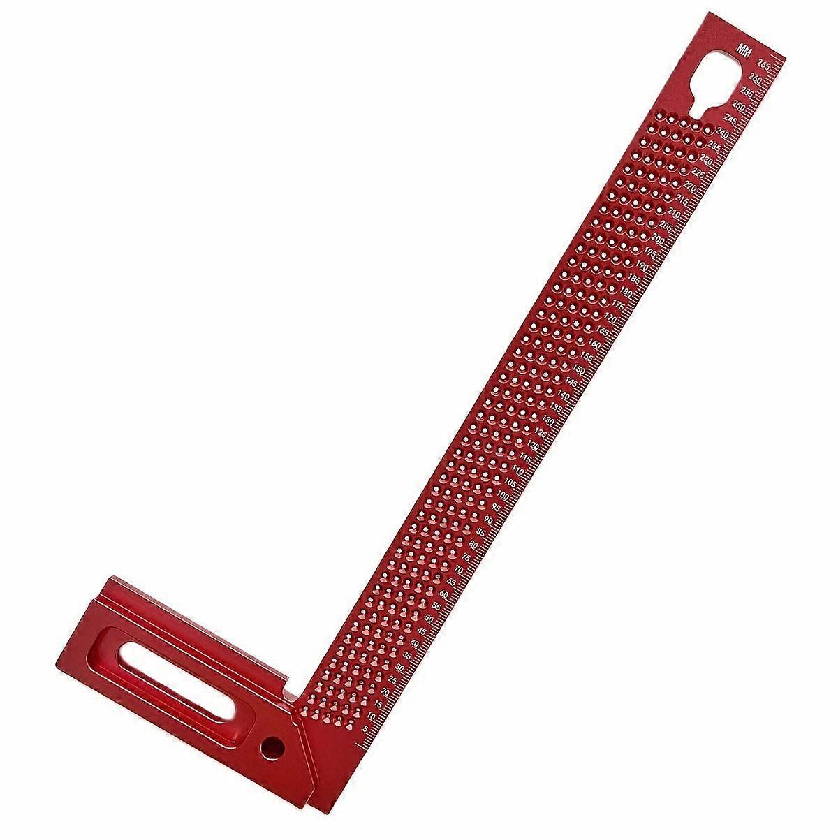 Right Angle Square Ruler, Hole Positioning Gauge, Right Angle Scribing, 45/90 Degree Layout, Woodworking Marking Ruler, 300mm