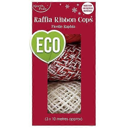 Eurowrap Raffia Christmas Ribbon (Pack of 3)