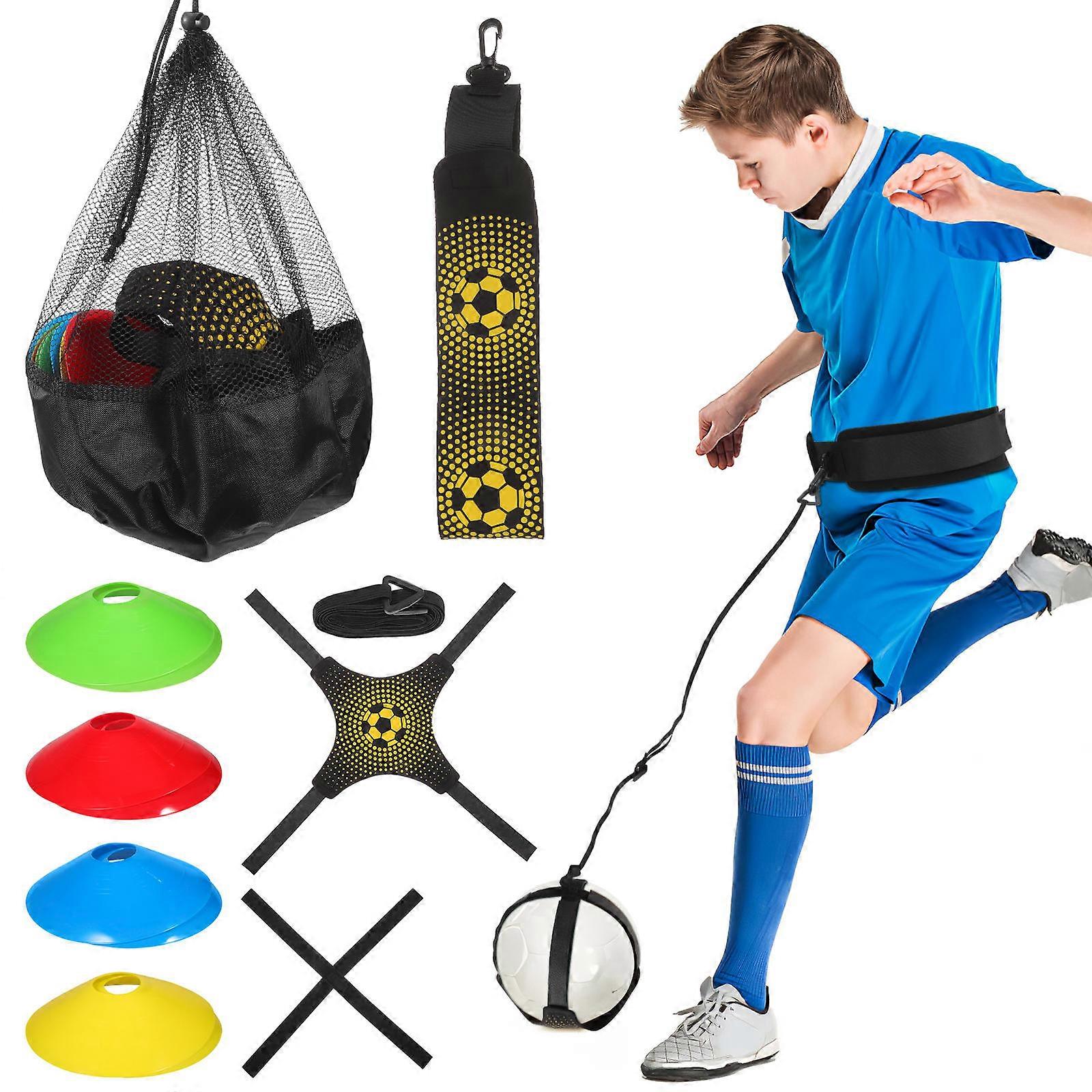 Solo Practice Soccer Training Gear Soccer Ball On A Rope For Training Assorted Color Chloroprene Rubber 1Set