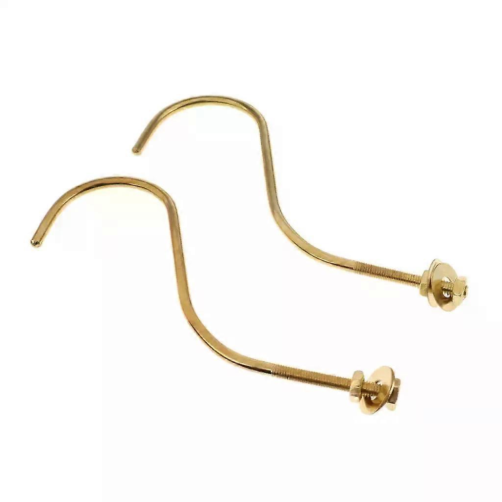 MagiDeal 2 Pieces Brass Billiards Snooker Pool Table Edge Hook Cue Racks Cue Holder