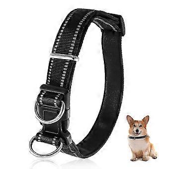 Classic Adjustable Reflective Nylon Dog Collar with Release Buckle - Suitable for Small, Medium & Large Dogs2025