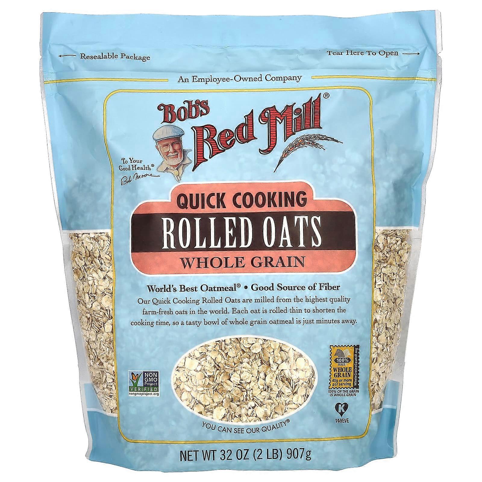 Quick Cooking Rolled Oats, Whole Grain, 32 oz (907 g)