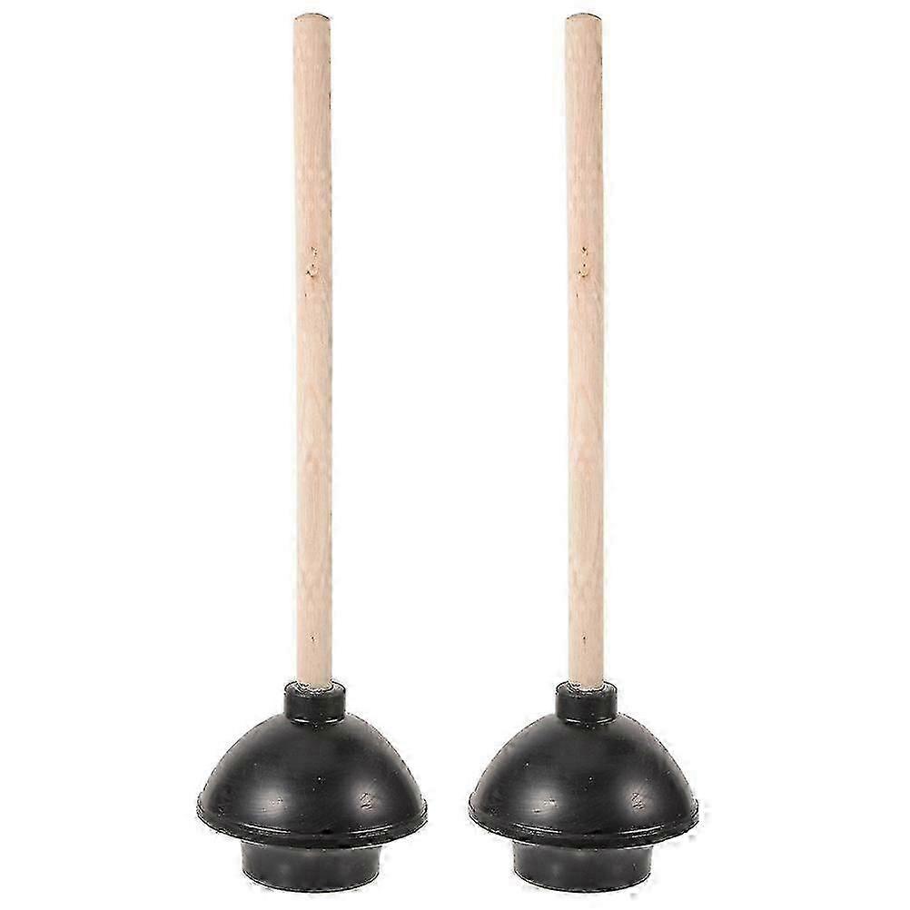 Powerful Drain Plunger for Toilets & Sinks - 2 Pack Unclogging Solution for Pipes & Drains