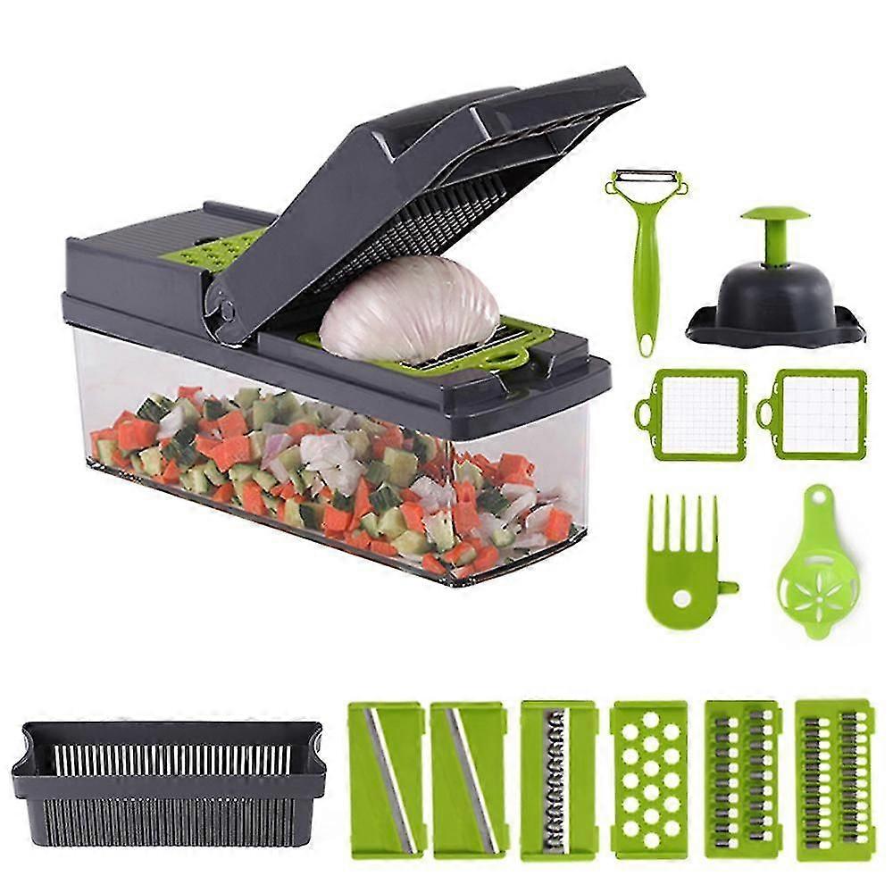 Vegetable Slicer, Onion Mincer Chopper, Vegetable Chopper, Cutter, Dicer, Egg Slicer With Container