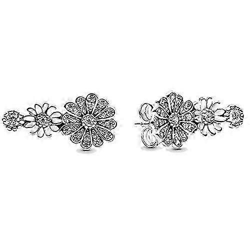 Daisy Flower Stud Earrings with Crystal   for Women's