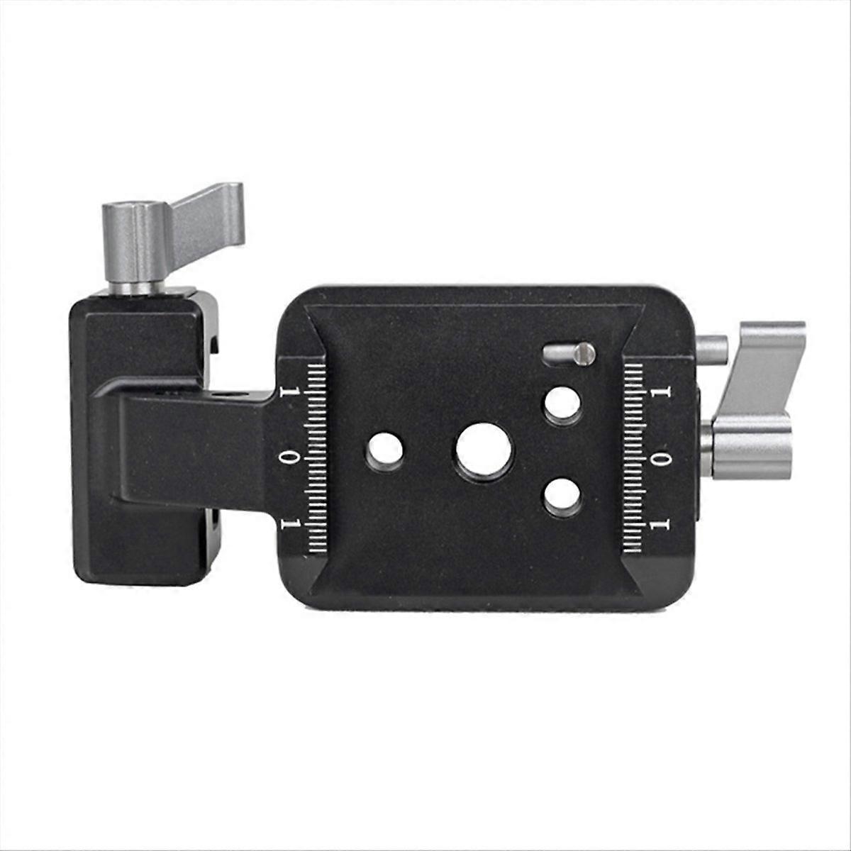 Rail Clamp Mounting Plate with Cold Shoe for DJI RS3 RS2 Black & Gray