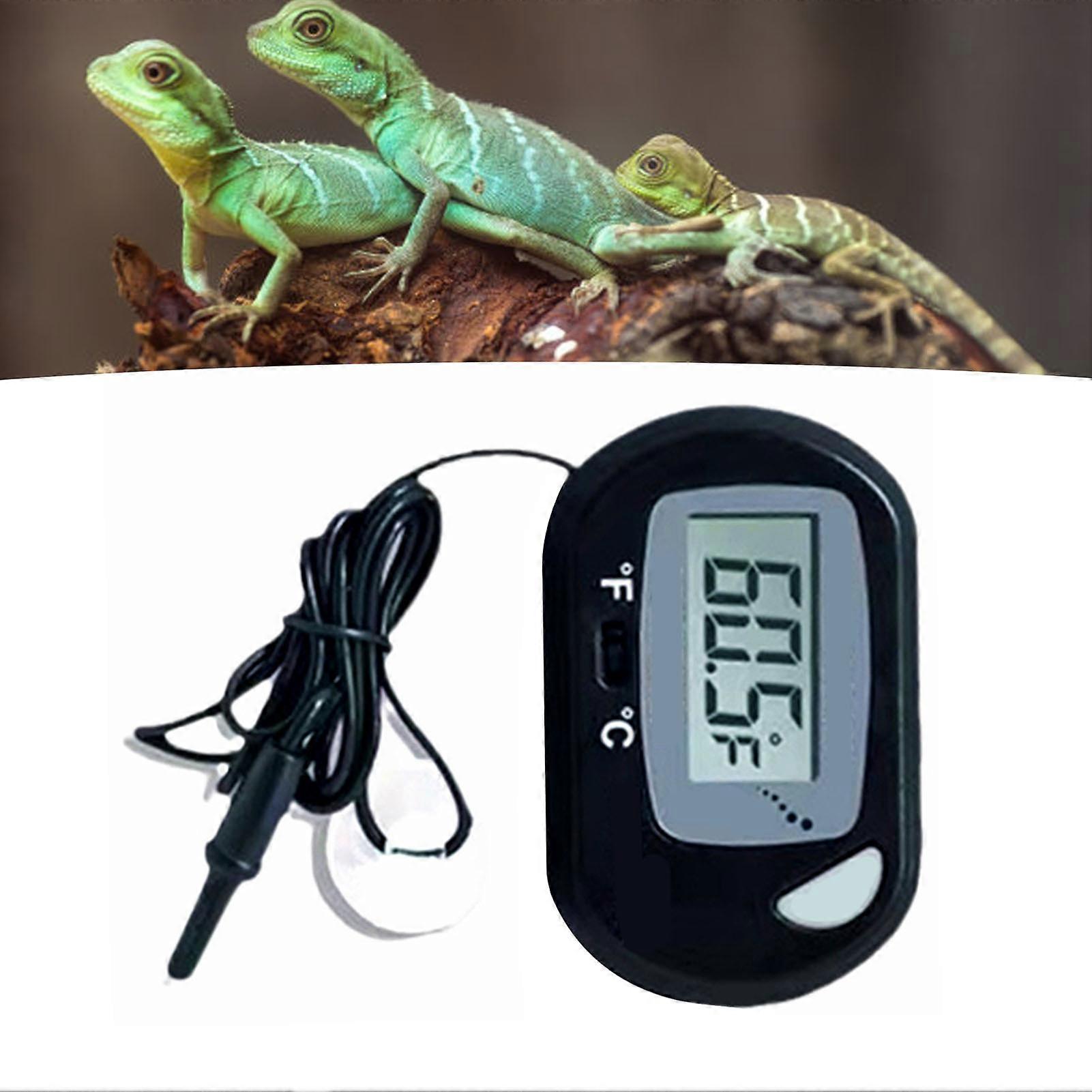 Digital Aquarium Thermometer Waterproof LCD Display Reptile Fish Tank Thermometer with Probe for Water Temperature Measurement 