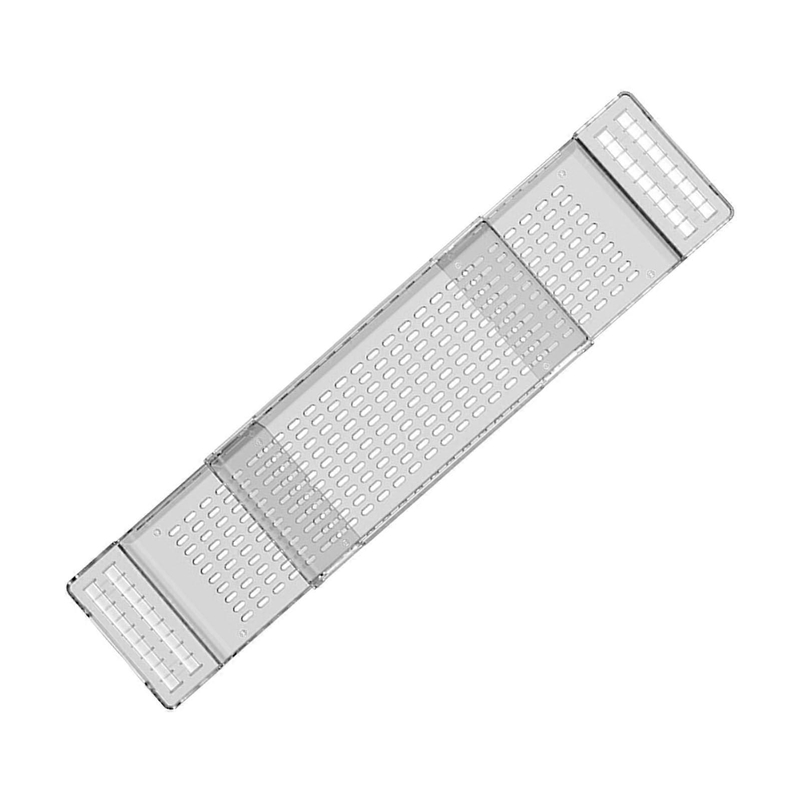 Multipurpose Bathtub Tray With Book And Wine Holders, Transparent Color Bath Caddy For Spa Relaxation, Home Decor