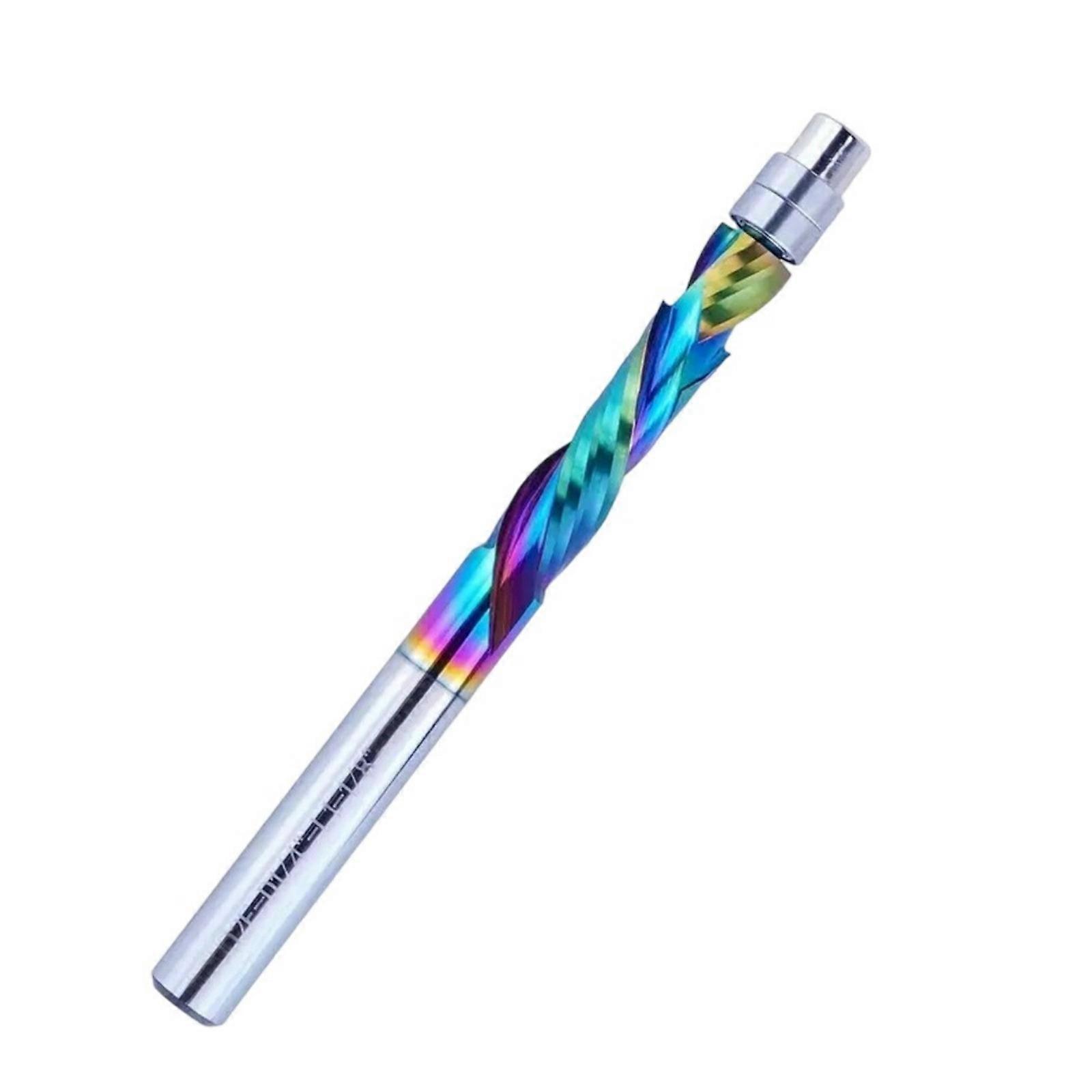 1/4Inch Colorful Coated Edges Trimming Cutter Router Bit For Wood Plastic Composite High Precisions Milling Cutter Tool Multicolor