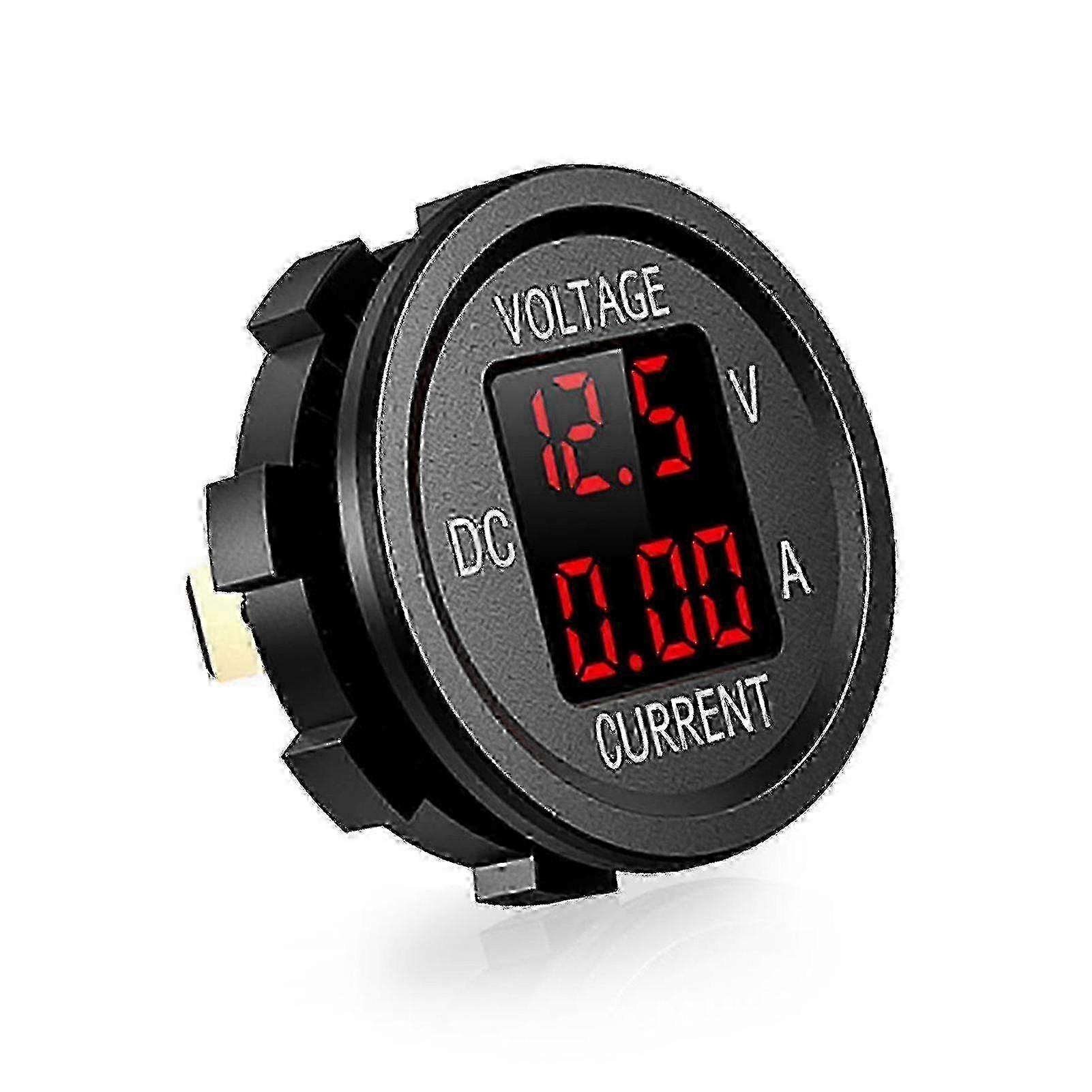 High Precision 12 - 24V Digital Voltmeter Ammeter for Car - Dual LED Display Monitor Panel