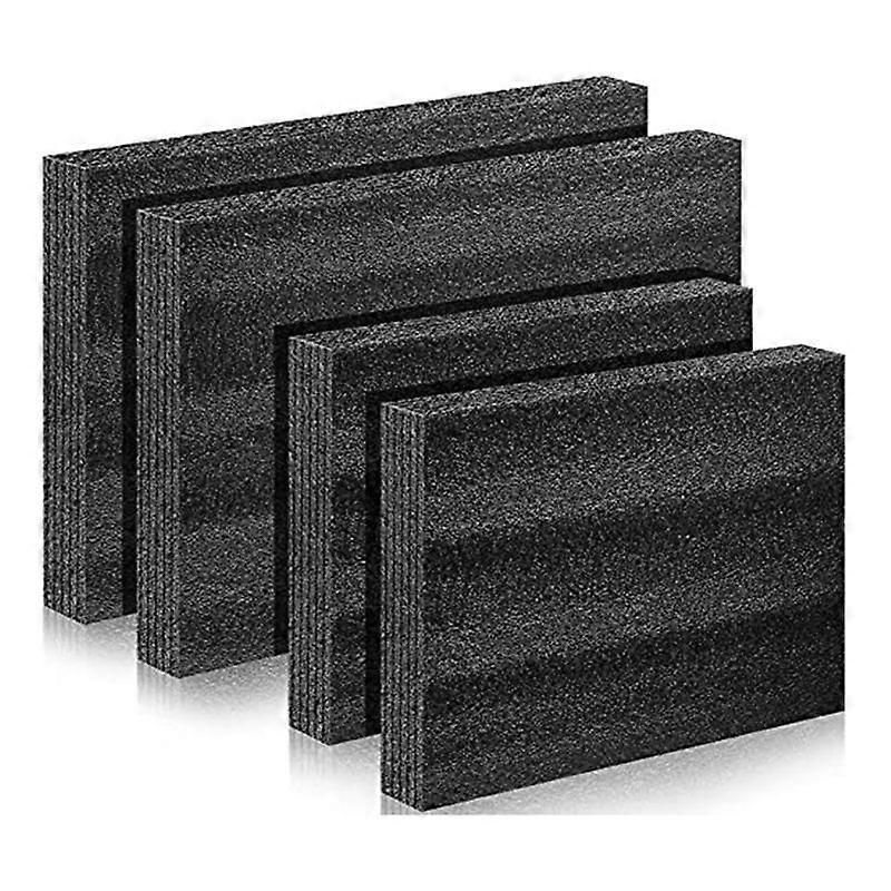 4 Pcs Customizable Polyethylene Foam Packing Foam Inserts for Cases Tool Foam Black Foam Sheet for P
