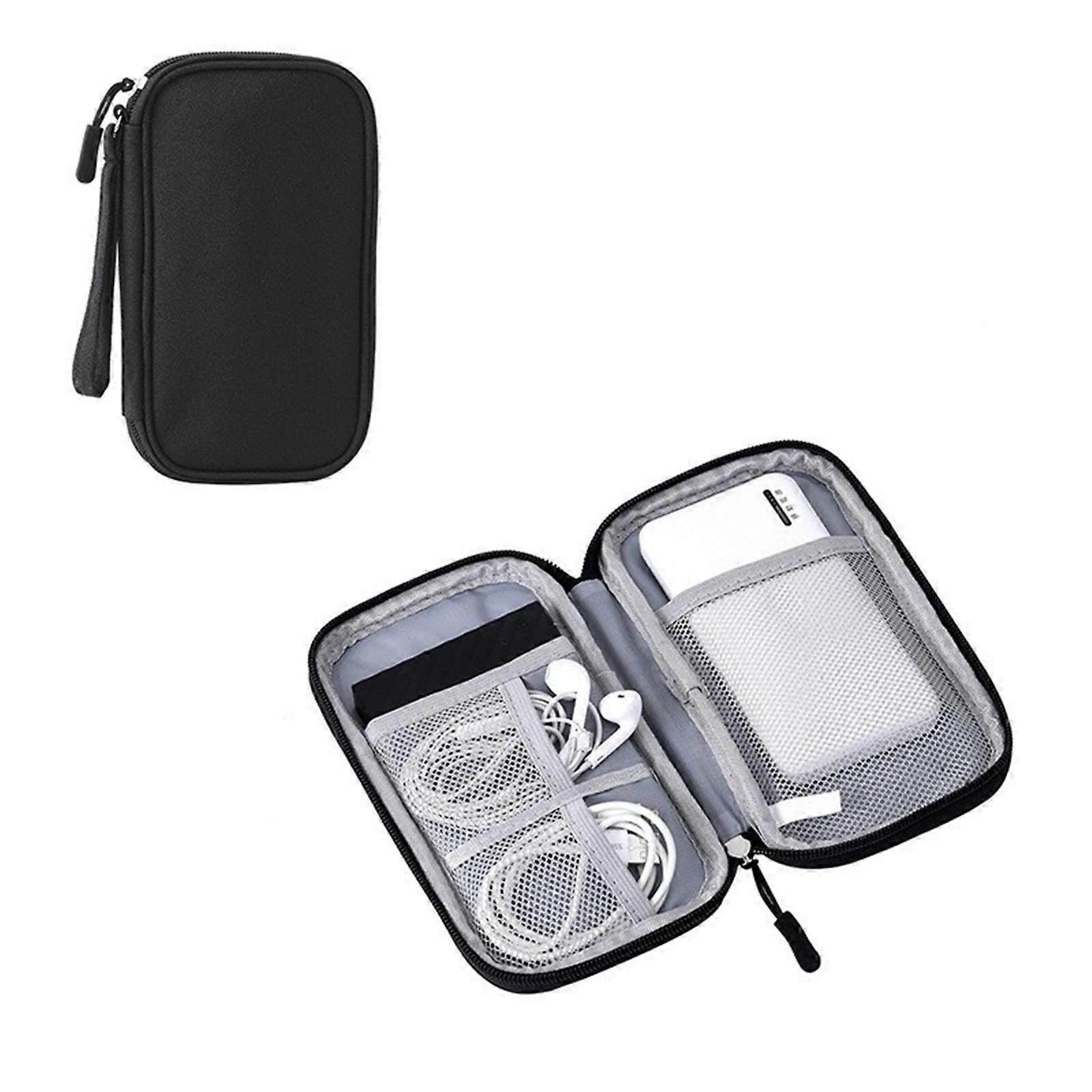 Multi-Layer Digital Accessories Storage Bag, Compatible with Power Bank, USB Flash Drive, Earphones, Hard Drive & Data Cables