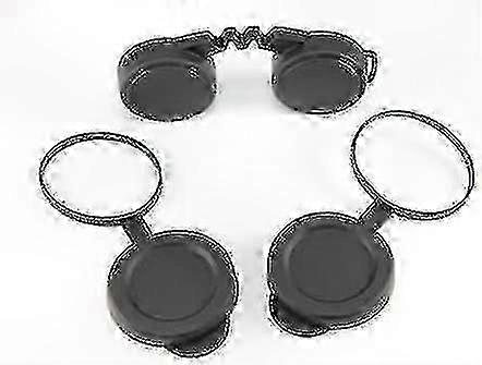 10x42 Binocular Lens Caps with Rainguard, Durable Rubber Objective Covers