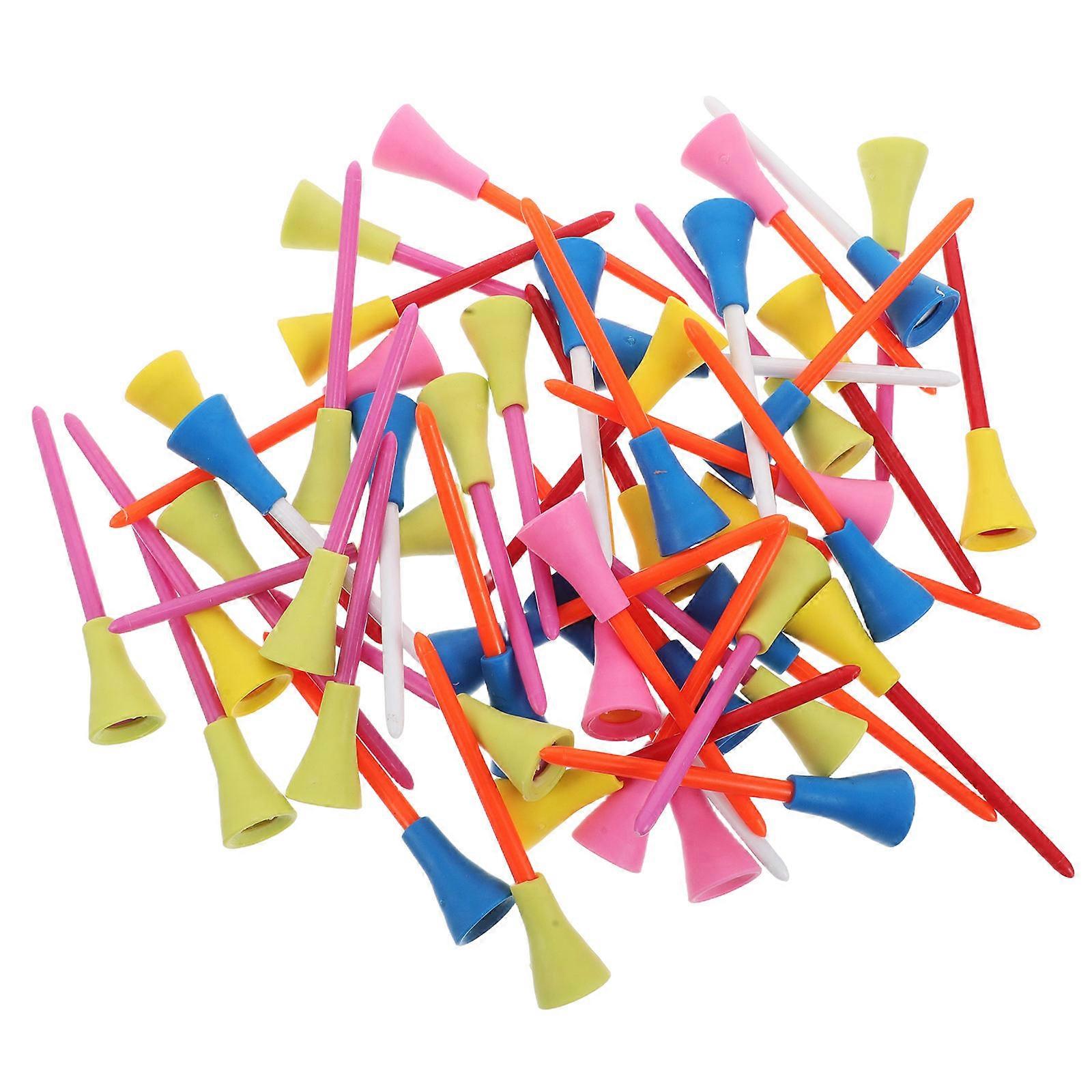 Driving Range Golf Tees for Indoor Practice 50Pcs Unbreakable Plastic