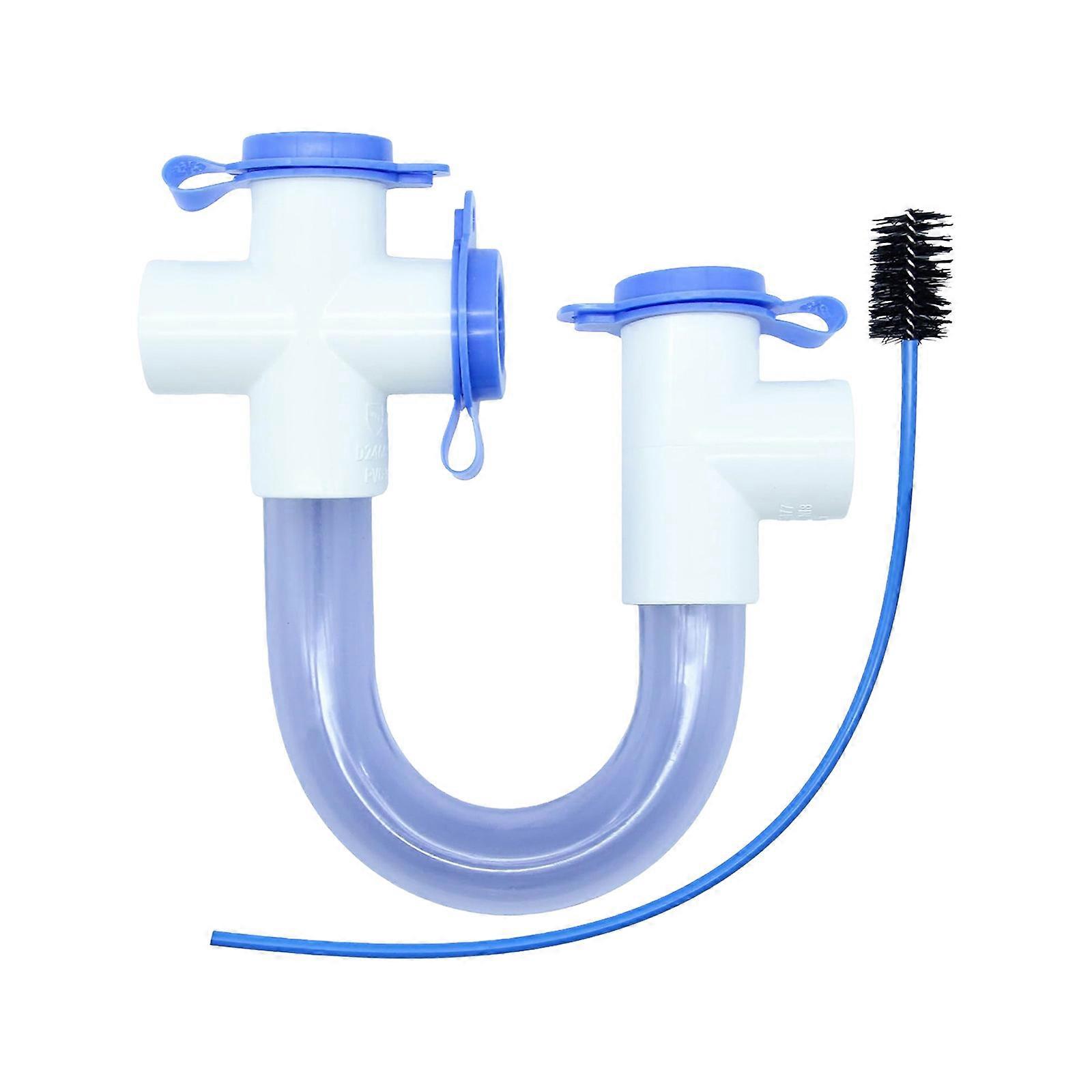 3/4Inch Standard Condensate Trap Clear PVC U Shaped Collector Bend Drain Tube For Air Conditioners Easy to Install Multicolor