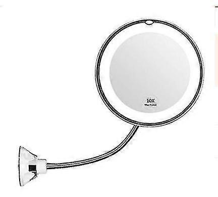 10x Magnifying Vanity Mirror With Lights With Adjustable Gooseneck