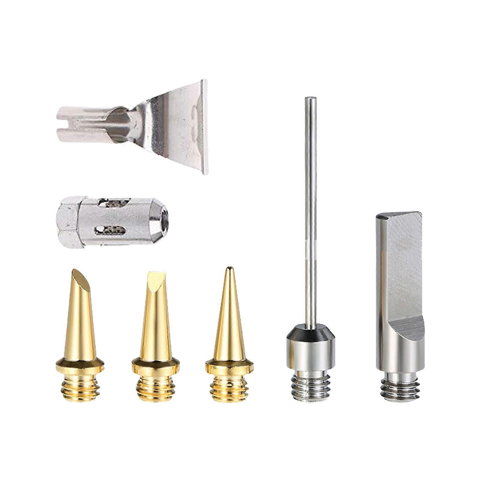 7 Piece Set Portable Butanes Gas Soldering Iron Tips for Electronic Device Repair and Various Tasks High Heat Resistance Multicolor
