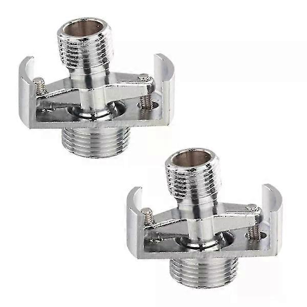 2x Adjustable Angle of Inlet Pipe Copper Shower Head Angled Bent Foot Eccentric Screw Corner [DB] yc