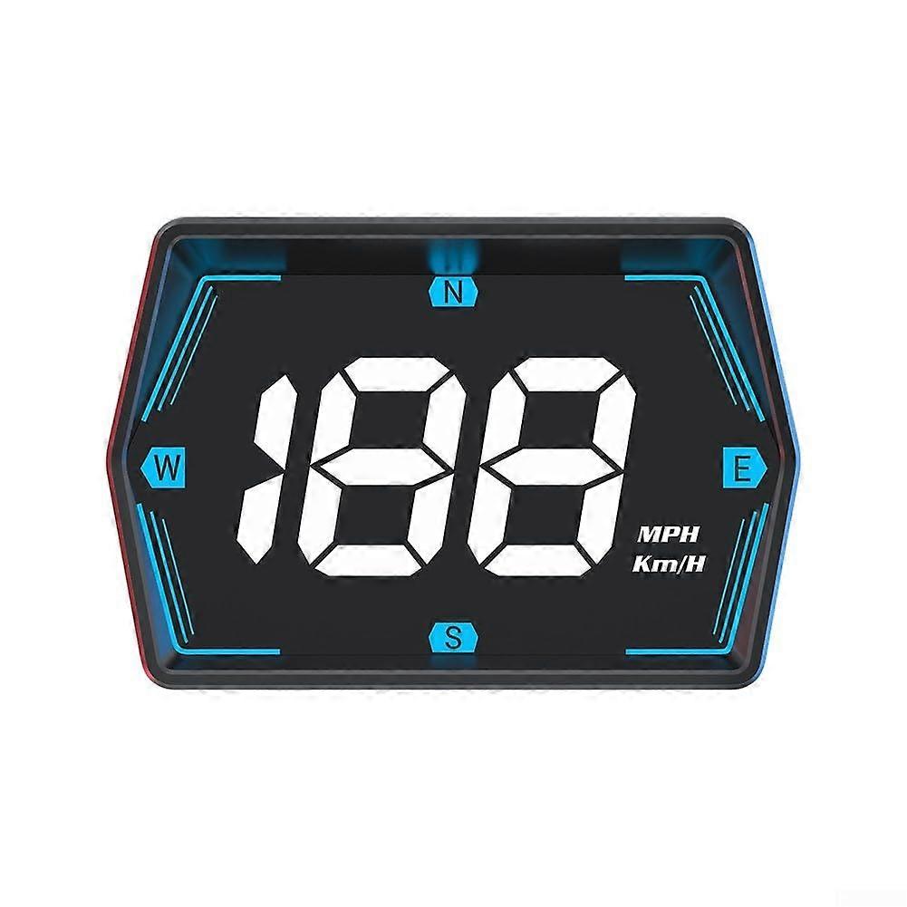 Car GPS Digital Speedometer HUD with HD Display, Speed Alert, Light Sensor