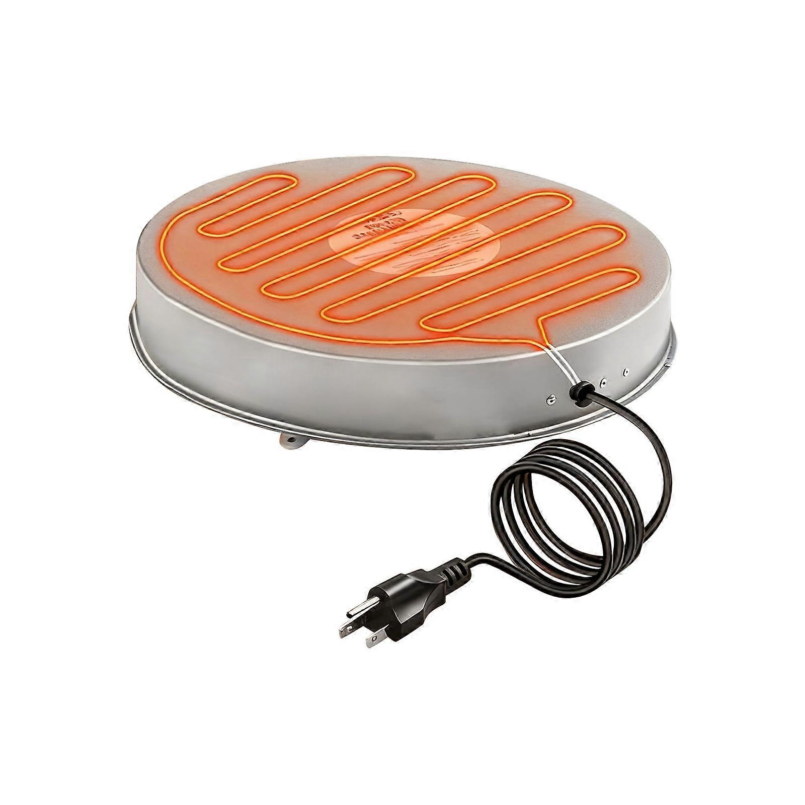 Poultry Water Heater Base Temperature Control For Backyard Coops Poultry Waterer Heated Base Metal Multicolor