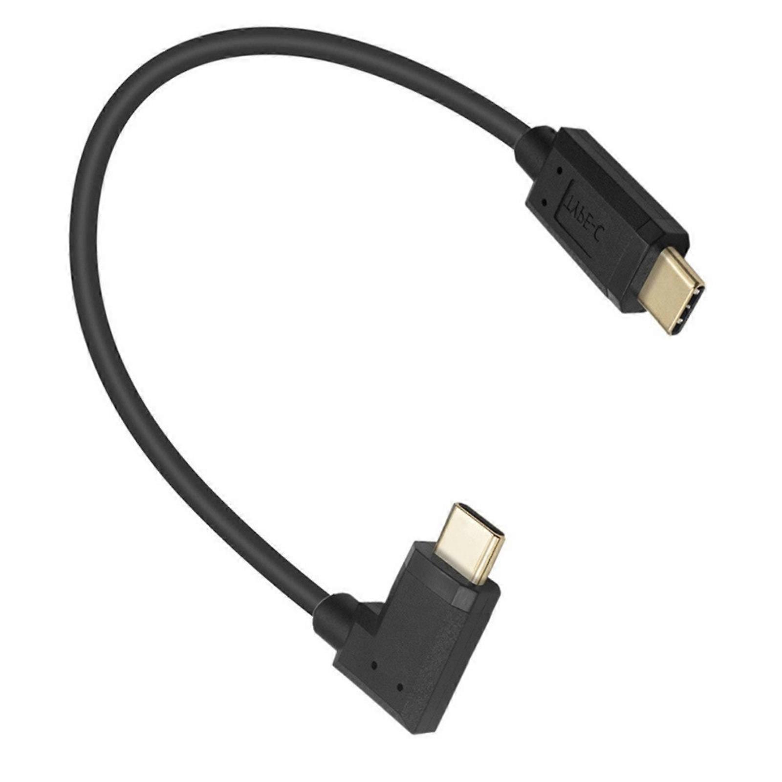 USB C to USB C Cable Right Angle USB C Fast Charging Cable 10Gbps Data Transfer Cord for Mobile Phone Laptop Tablet Multicolor