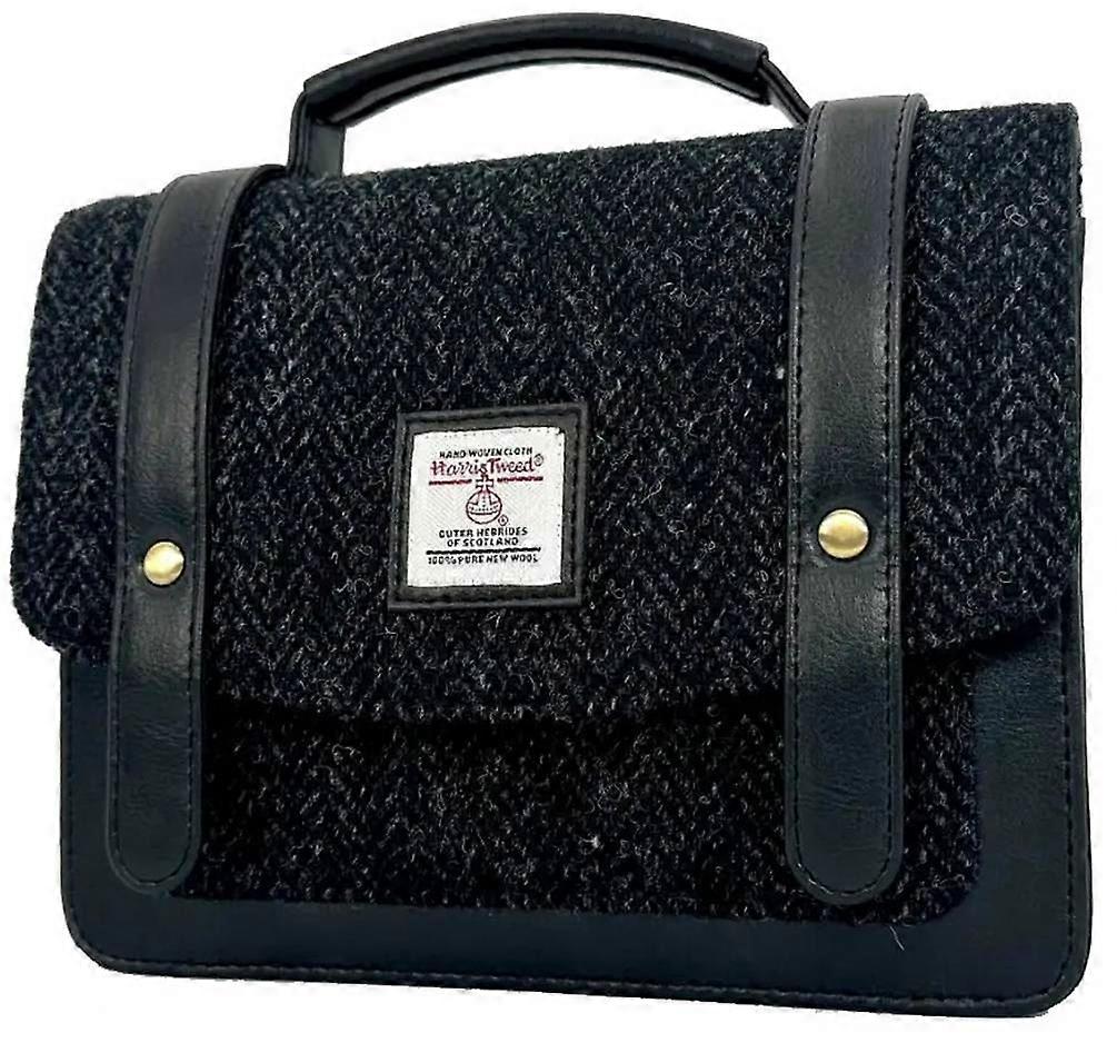Maccessori Harris Tweed Mini Messenger Bag - Charcoal Grey