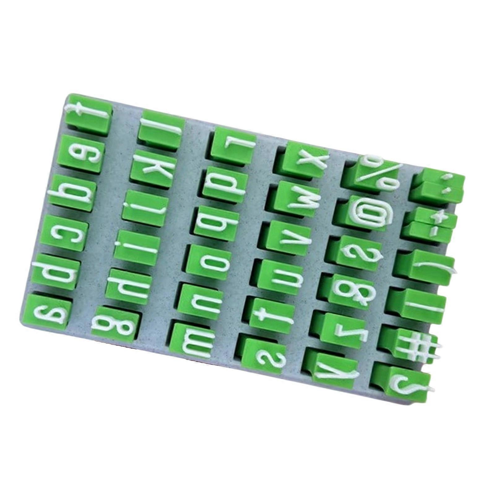 Clay Letter Press Set Including Uppercase Characters Numbers For Professional Crafter And Hobbyist Artists Multicolor