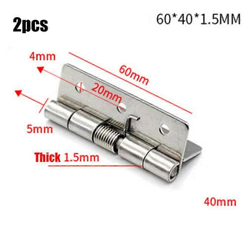 2pcs Self Closing Stainless Steel Spring Door Hinge Hardware