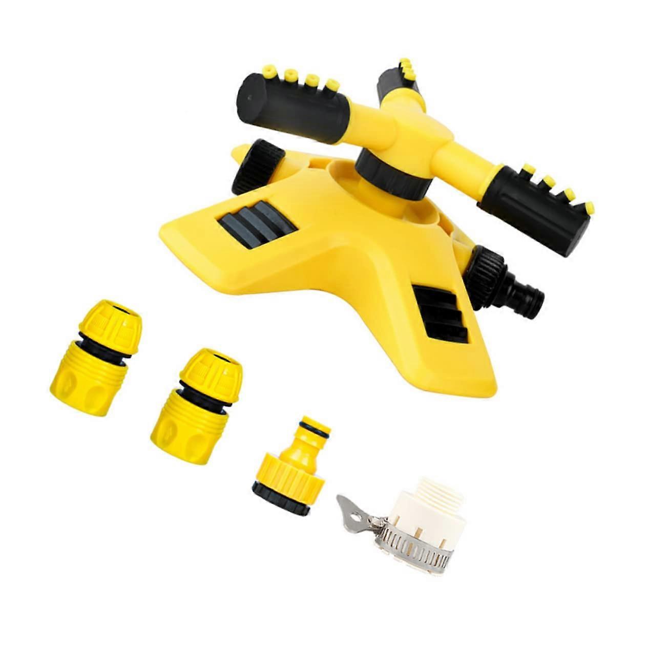 Garden Sprinkler 360° Automatic Rotating Lawn Watering System with Adjustable Spray for Yard