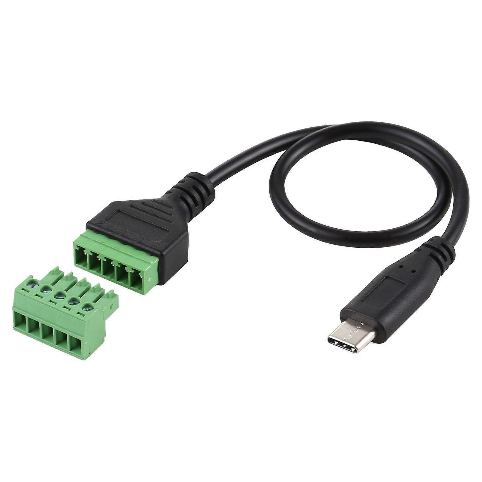 Type-C Male to 5 Pin Solderless Connection Adapter Cable, Length: 30cm