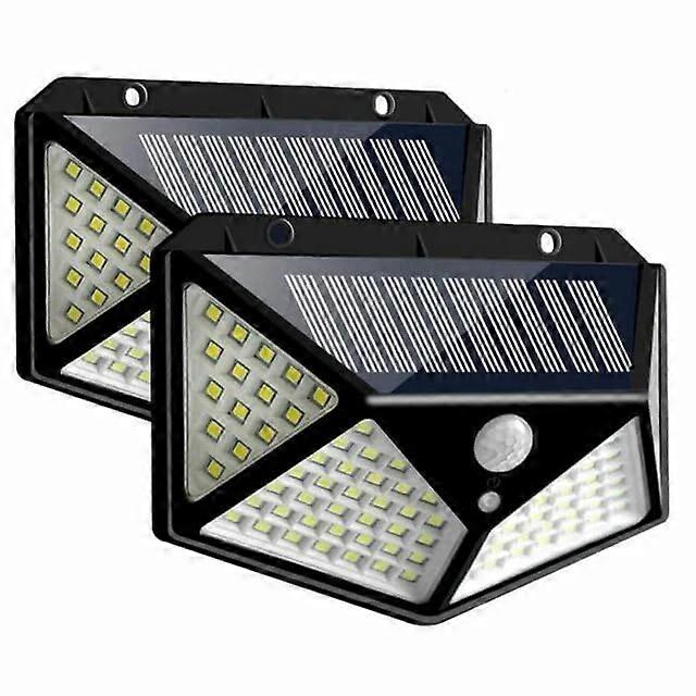 2Pack Solar LED Security Light with Motion Sensor, IP65 Waterproof, 270° Wide Outdoor Coverage