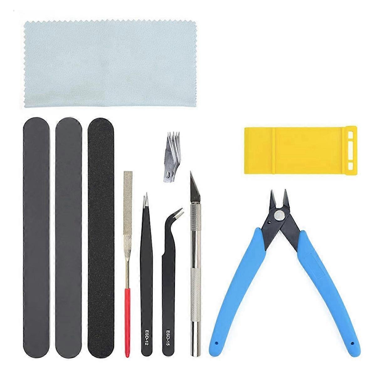 10Pcs Model Tools Craft Set Hobby Building Tools Kit for 3D Model