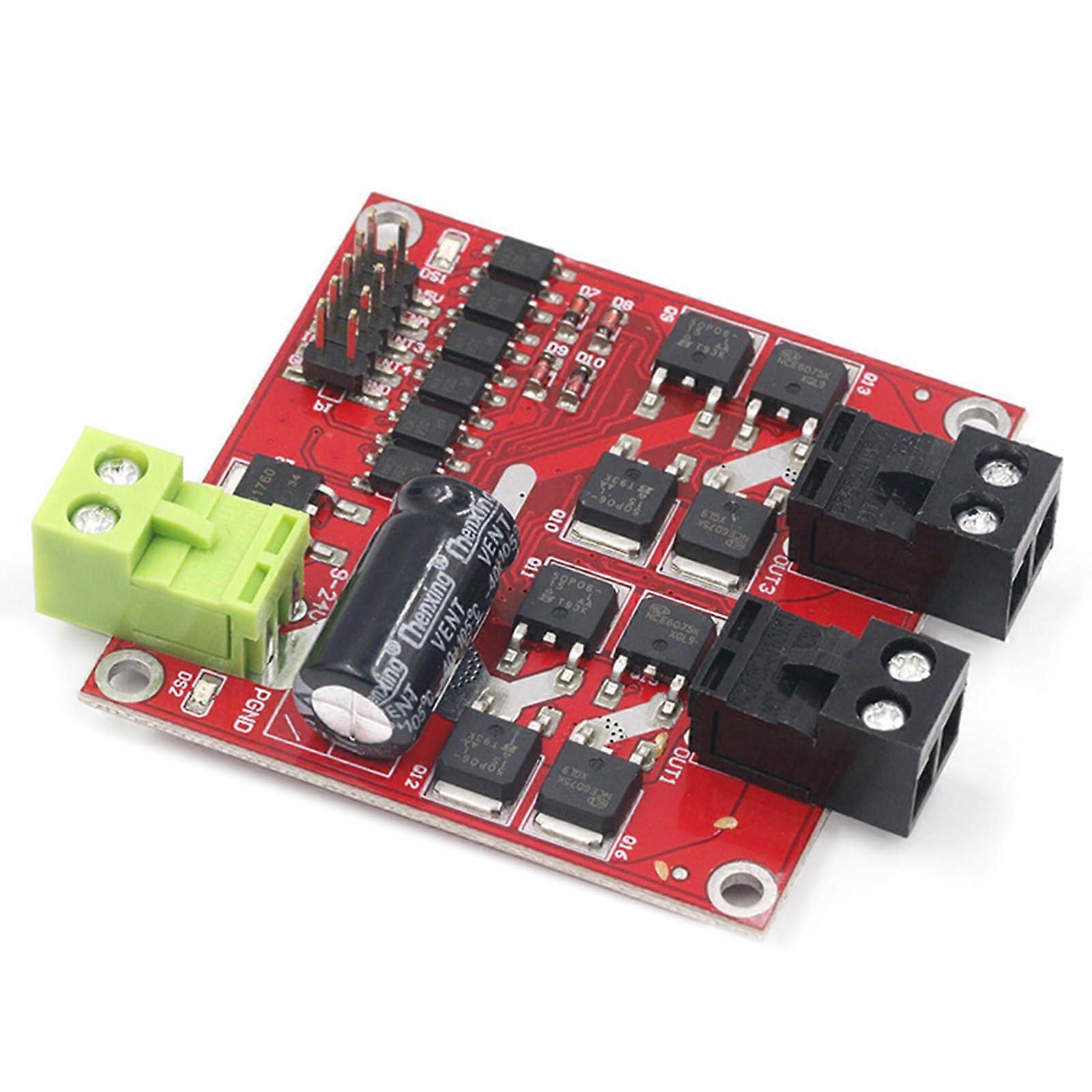 7A 160W Dual Channel Motor Driver Module 12V 24V H Bridge PWM Control with Optocoupler Isolation