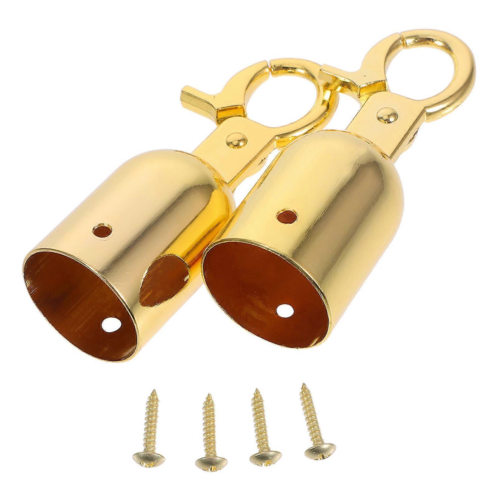 Handrail Rope Locks Cord Stopper for Queue Post Rope Barriers 2Pcs Zinc