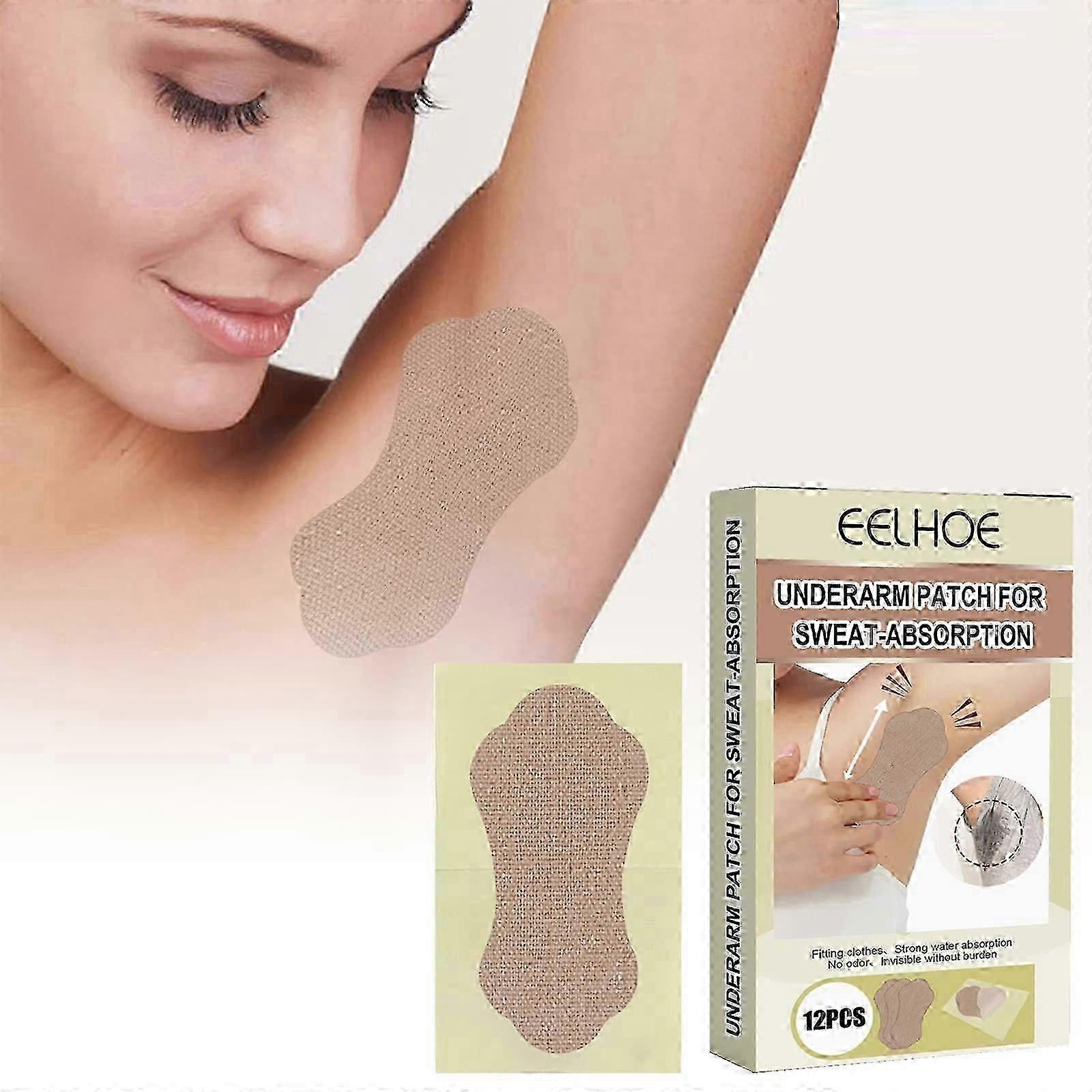 1-3X Underarm Pads for Men Women, Pack of 24 Disposable Antiperspirant Stickers for Armpits, Invisible, Sweat-Absorbing Sticker (12pcs/box)