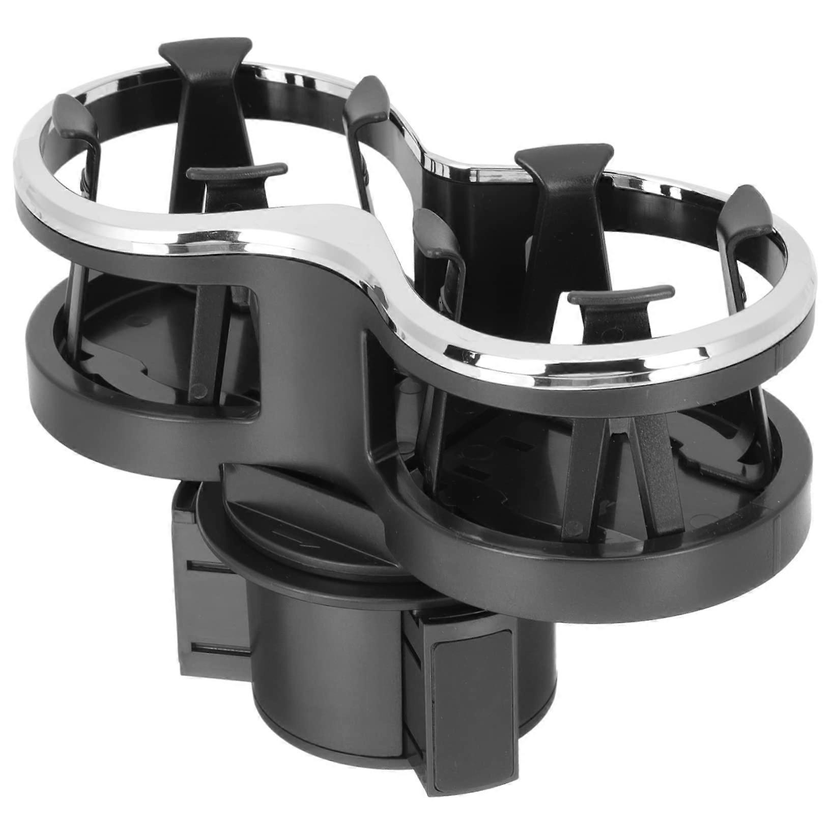 Car Cup Holder Expander with Adjustable Dual Slots, NoSpill Grip and Easy Tape Installation