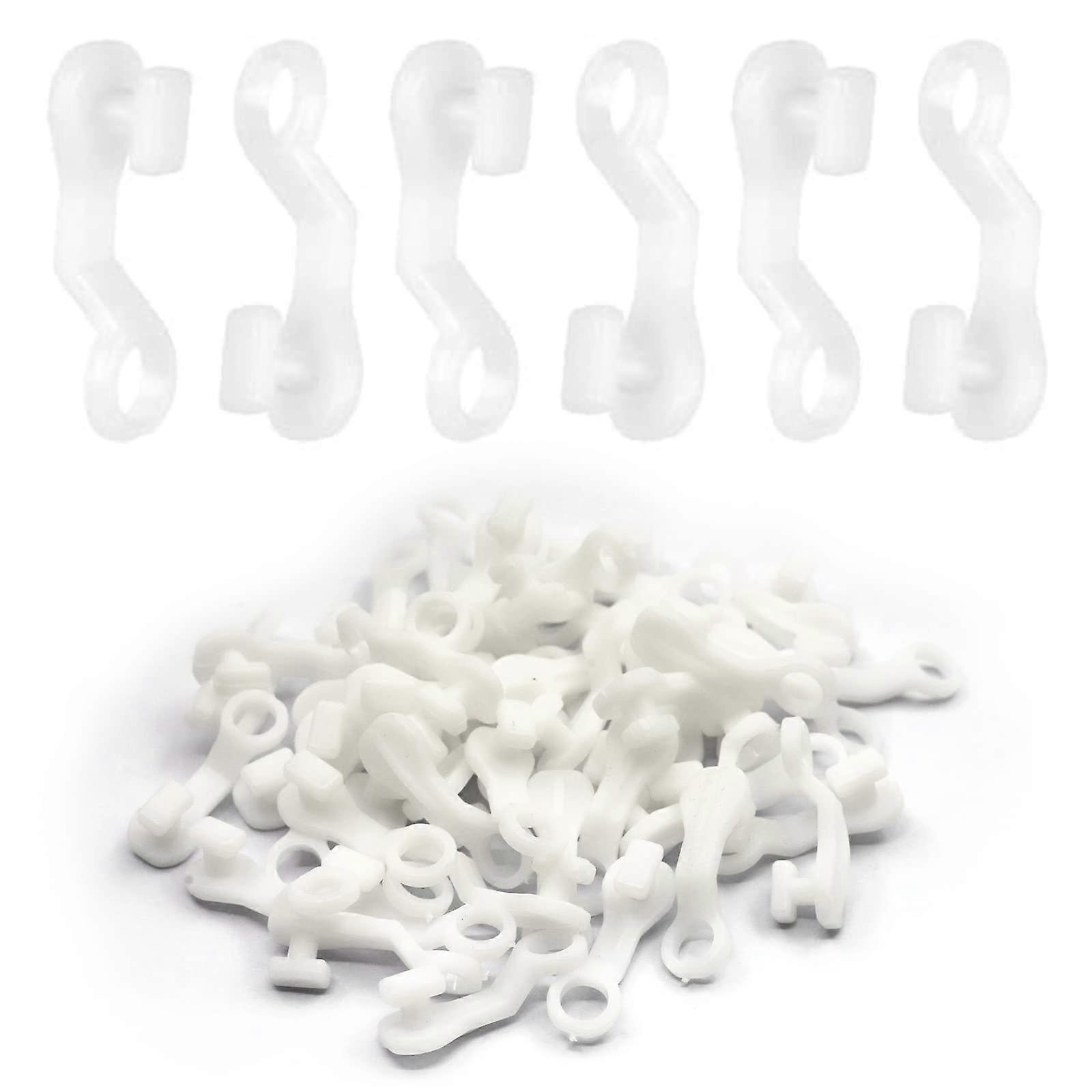 Plastic Curtain Track Gliders 50 Pack White Noise Smooth Rolling Curtain Rail Runners