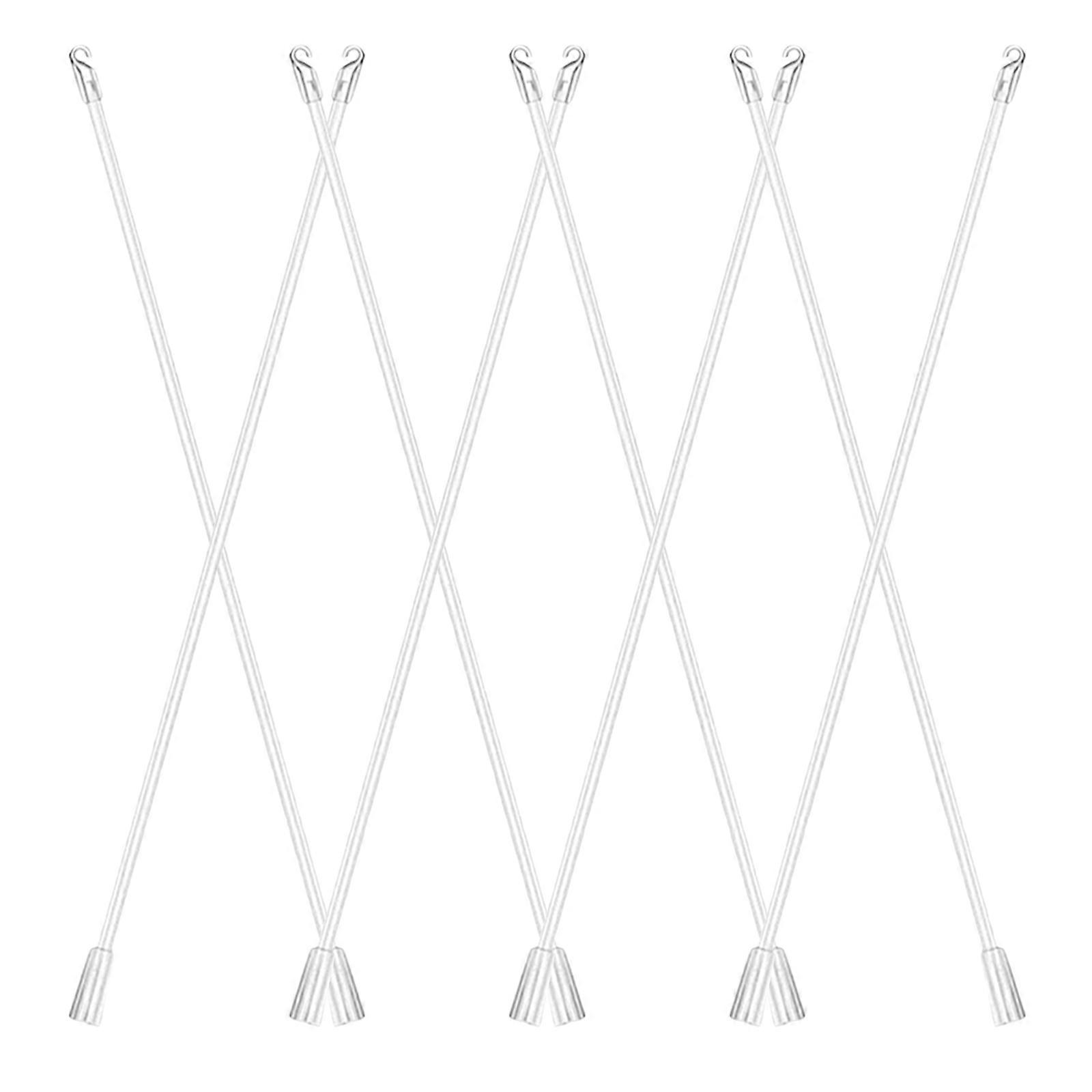 Wand for Blinds Vertical Blind Wand Handle Pulling Rod 8Pcs White Plastic