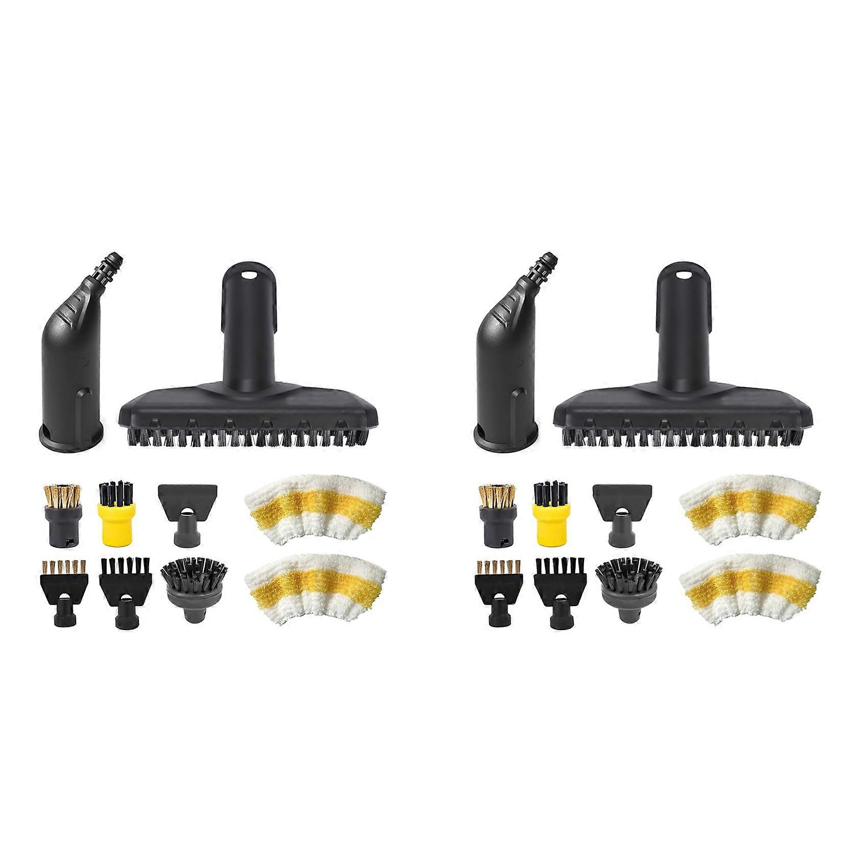 20-Piece Accessory Set for Karcher Steam Cleaners SC1, SC2, SC3, SC4, SC5 - Includes Nozzles, Brushes, and Cloths