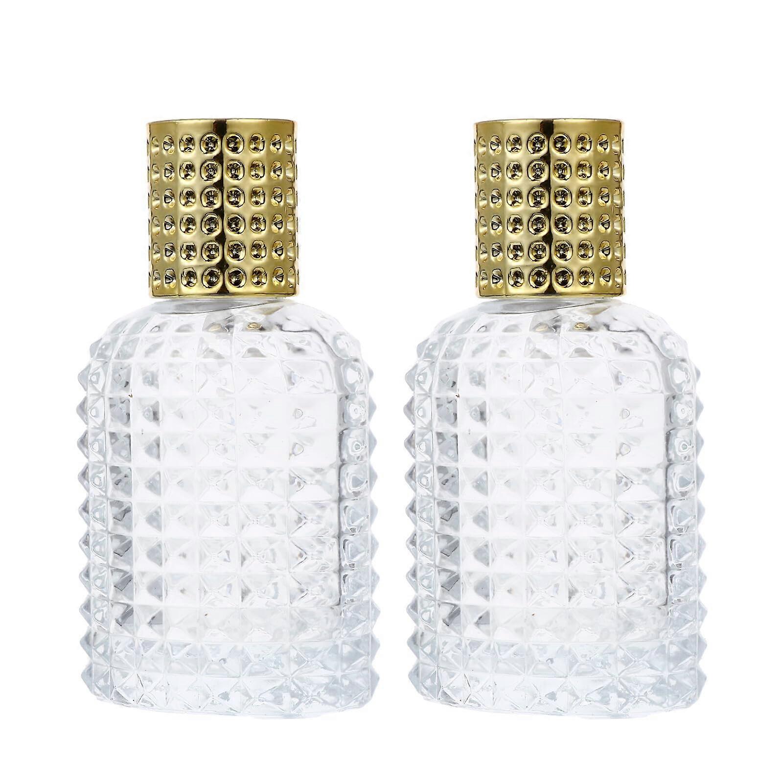 Refillable Perfume Atomizer Set of 4 Luxury Glass Travel Spray Bottles with Precise Mist Dispensing