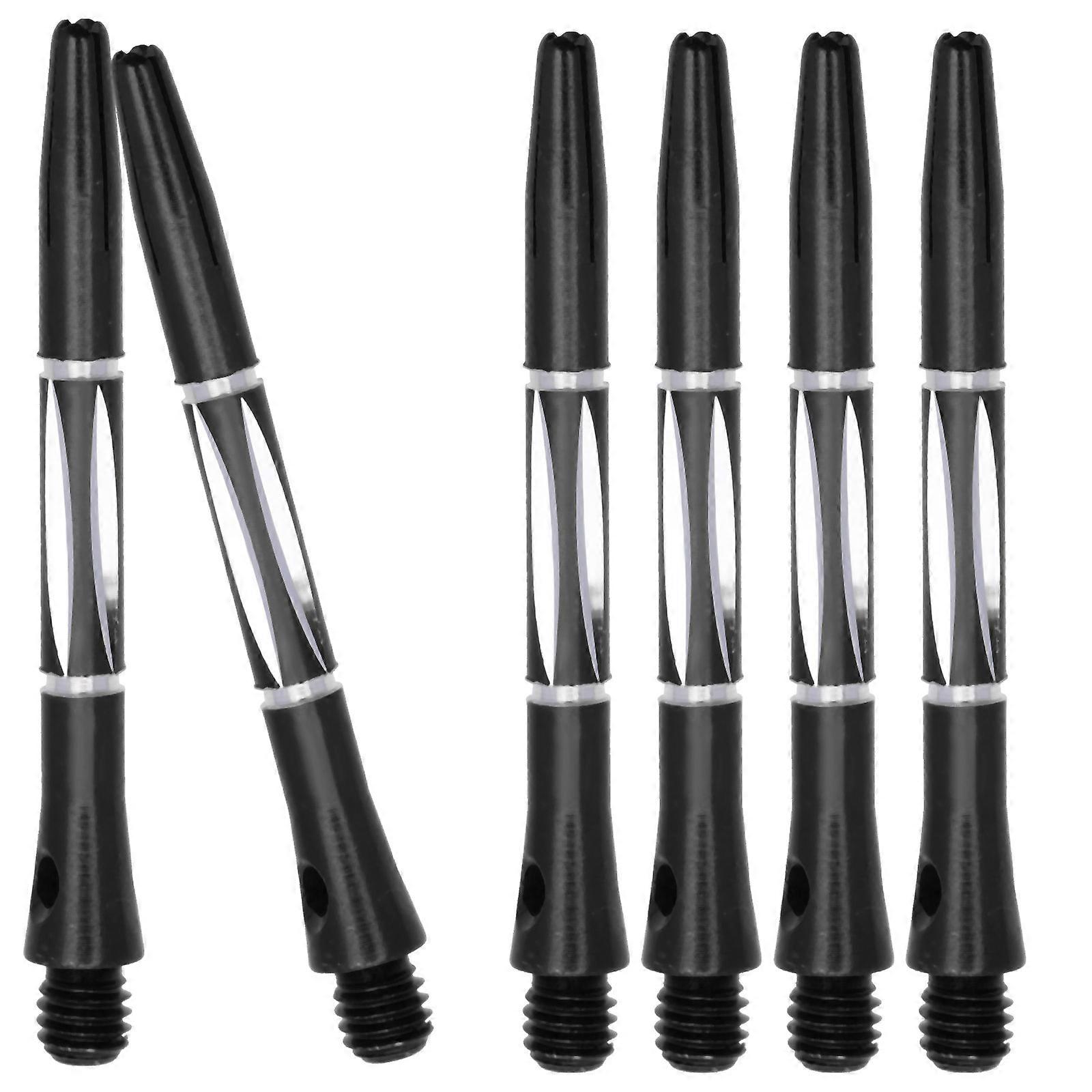 Dart shafts with Integrated Thread Design for Enhanced Stability and Accuracy Black Aluminum Alloy 6pcs