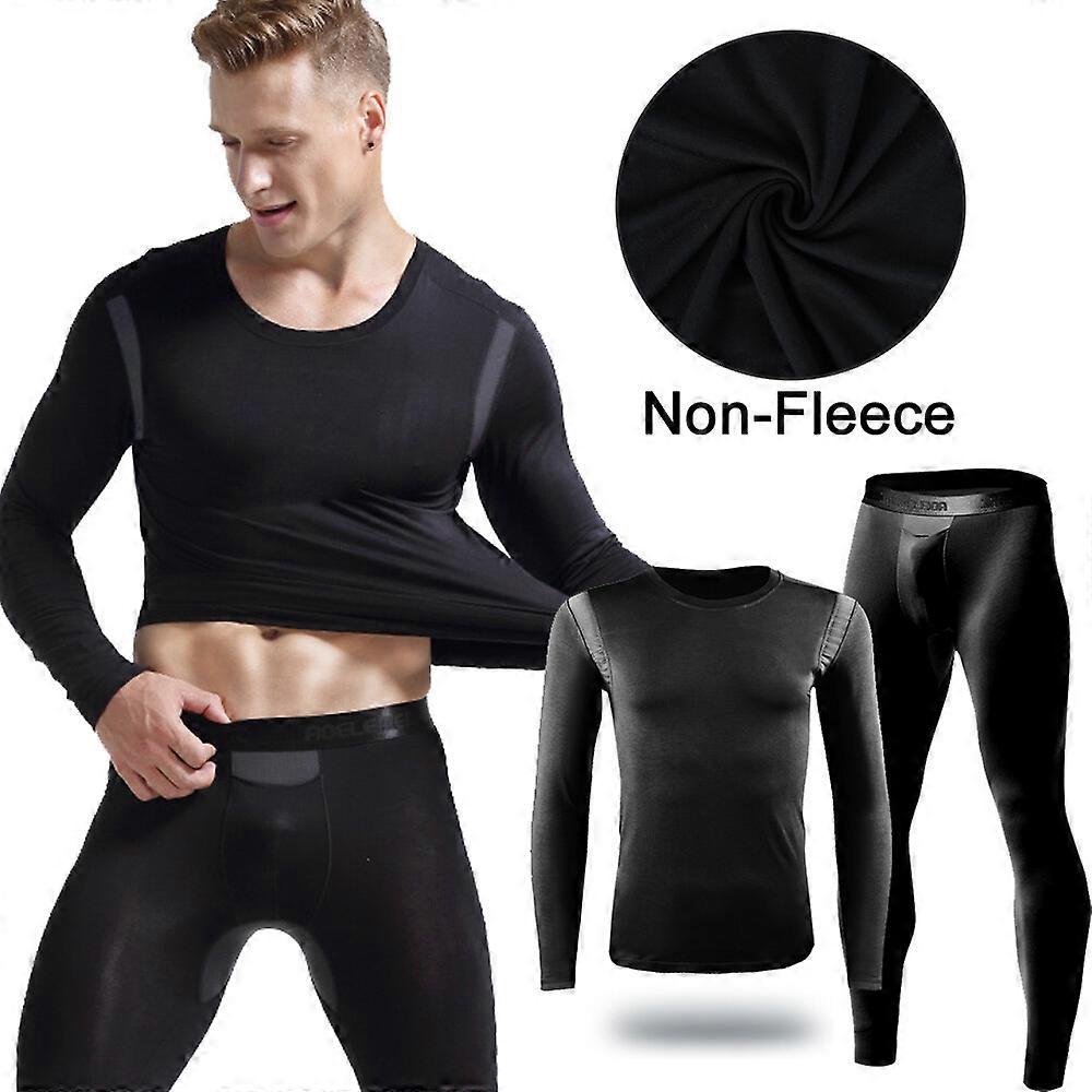Men Thermal Underwear Set Long Johns Top & Bottom Quick Drying Thermo Base Layer