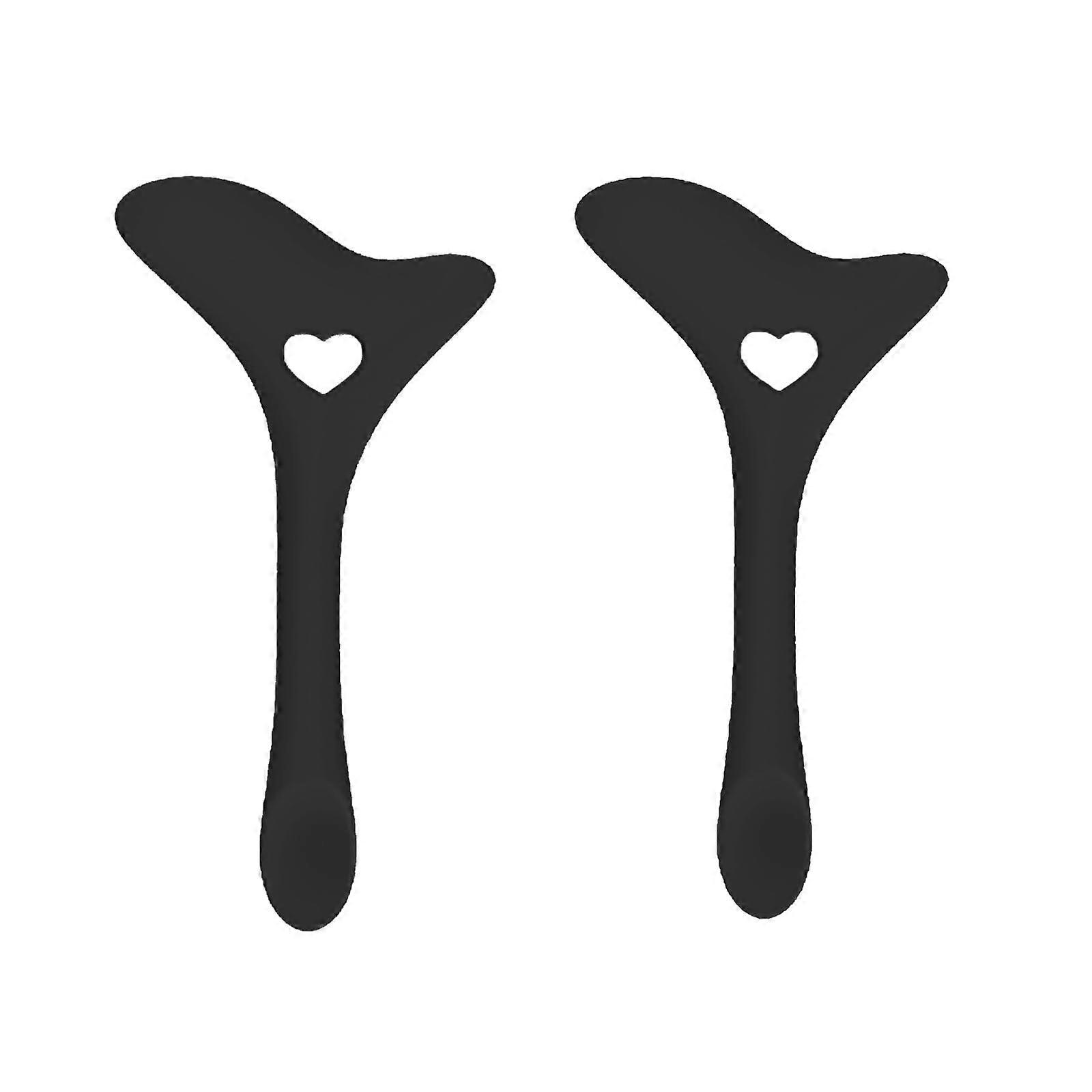 2Pcs Reusable Silicone Eyeliner Stencil Winged Guide Tool for Precision Eye Makeup Black